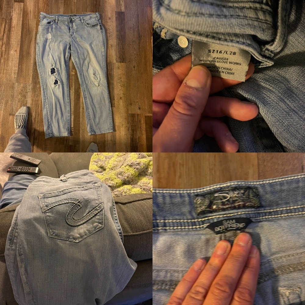 Silvers Sam boyfriend capris
